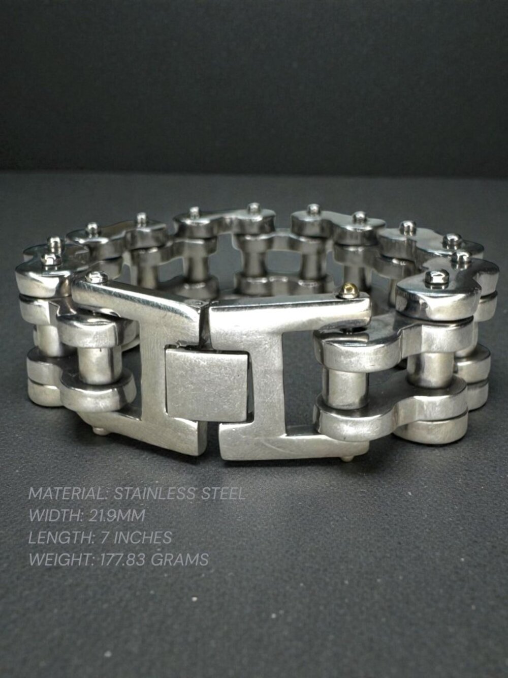 316L Stainless Steel Motorcycle Chain Bracelet Heavy Biker Link Y2K